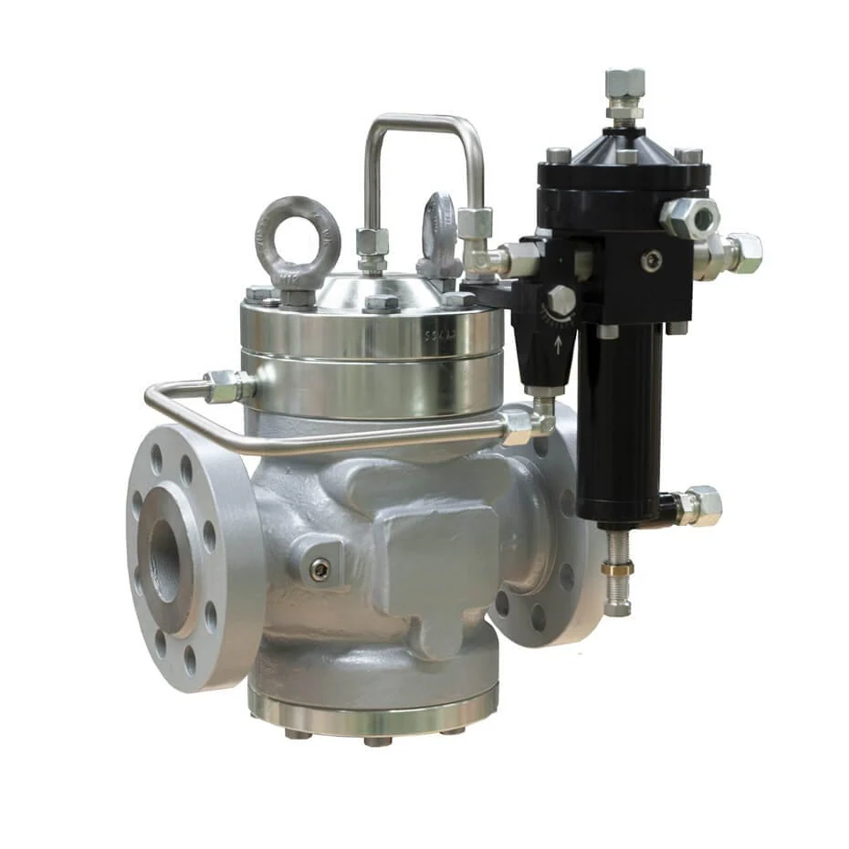 Aperflux 851 pilot operated high pressure gas regulator, flanged body with pilot, hydrogen ready, by Pietro Fiorentini