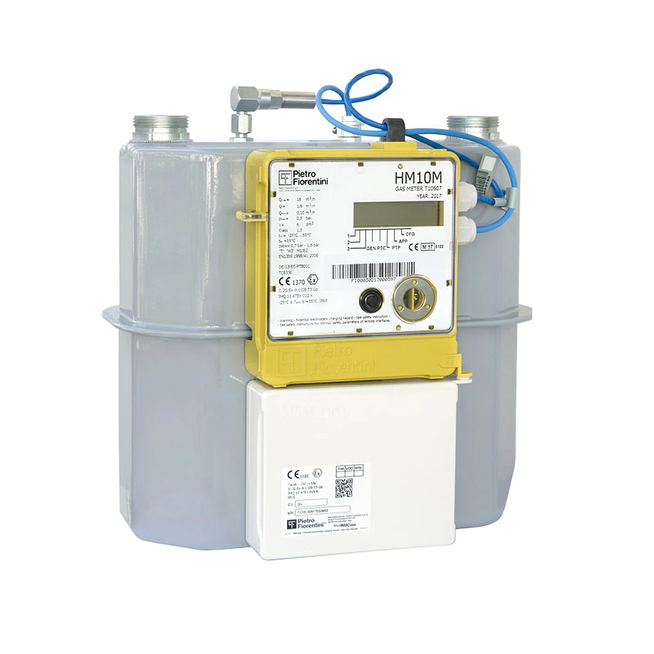 HM hybrid smart gas meter with electronic totalizer and T&P sensors by Pietro Fiorentini