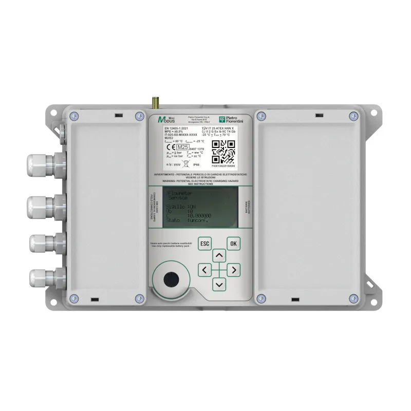 Modus Mini single-channel electronic volume converter with LCD display and 6-key keypad by Pietro Fiorentini
