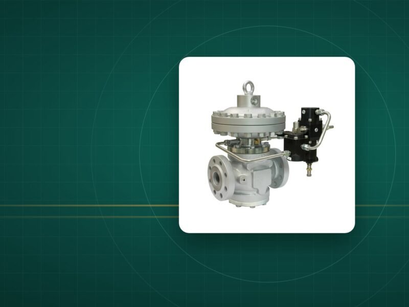 Pietro Fiorentini Reflux 819 pilot-operated gas pressure regulator with the pilot mounted on the main valve