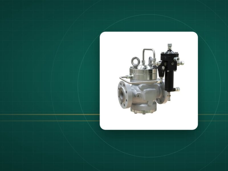Pietro Fiorentini Aperflux 851 pilot-operated gas pressure regulator with its pilot mounted beside the actuator